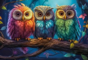 Castorland Puzzle 1000 Three Little Owls CASTOR 1