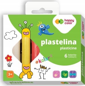 Teka Plastelina szkolna okr±gła 6 kolorów HAPPY COLOR 1