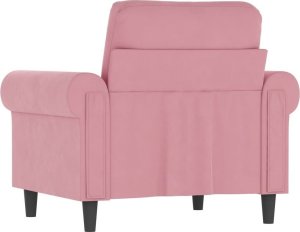vidaXL Fotel, różowy, 60 cm, obity aksamitem 5