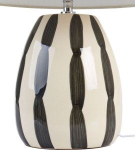 Lampa stołowa Beliani Lampa stołowa ceramiczna beżowo-czarna LUCHETTI 6