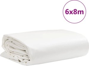 vidaXL Plandeka, biała, 6x8 m, 600 g/m² 7