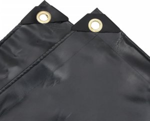 vidaXL Plandeka, czarna, 5x5 m, 600 g/m² 5
