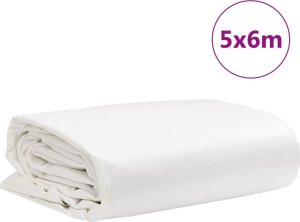 vidaXL Plandeka, biała, 5x6 m, 600 g/m² 8