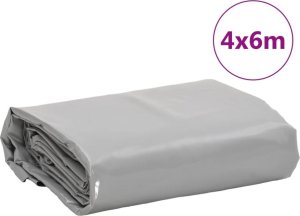 vidaXL Plandeka, szara, 4x6 m, 600 g/m² 8