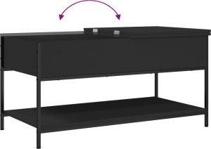 vidaXL Stolik kawowy, czarny, 100x50x50 cm 8