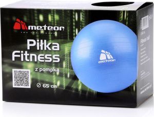 Meteor Piłka fitness 65 cm Z POMPKĄ niebieska (31133) 6