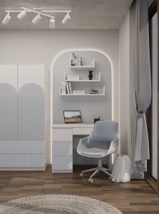 Topeshop BIURKO MIJAS ARTESO LEWE BIAŁY / NIEBIESKI 2