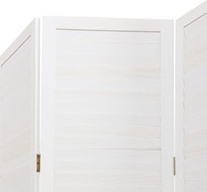 vidaXL Parawan pokojowy, 5-panelowy, biały, lite drewno paulowni 6