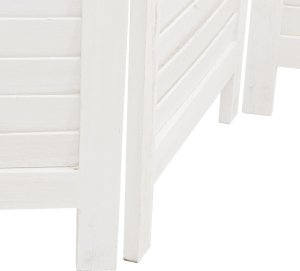 vidaXL Parawan pokojowy, 5-panelowy, biały, lite drewno paulowni 7