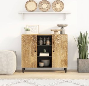 vidaXL Szafka, 90x33x75 cm, lite drewno mango 3