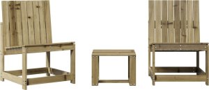 vidaXL vidaXL 3-cz. zestaw mebli ogrodowych, impregnowane drewno sosnowe 2