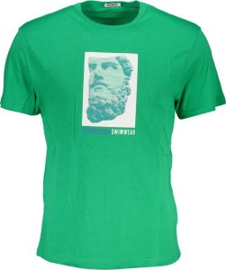 Bikkembergs BIKKEMBERGS ZIELONY MĘSKI T-SHIRT Z KRÓTKIM RĘKAWEM S 1