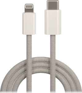 Kabel USB TelForceOne Maxlife Kabel Mxuc-06 Usb-C - Lightning 1,0 M 20W Szary Nylonowy 1