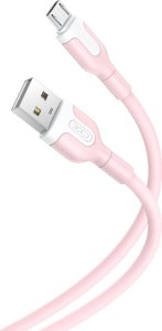 Kabel USB XO Xo Kabel Nb212 Usb - Microusb 1,0 M 2,1A Różowy 1