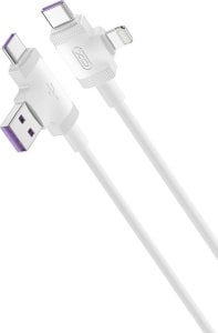 Kabel USB XO Xo Kabel Nb237 4W1 Usb + Usb-C - Lightning + Usb-C 1,0 M 3A Biały 1