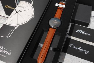 Zegarek Pan i Pani Gadżet Zegarek Błonie klasyczny Zodiak Karmel męski 6