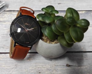 Zegarek Pan i Pani Gadżet Zegarek Błonie klasyczny Zodiak Karmel męski 9