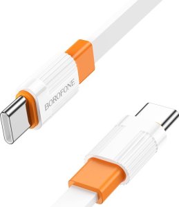 Kabel USB Borofone Kabel Bx89 Union - Type C Na Type C - Pd 60W 1 Metr Biało-Pomarańczowy 1