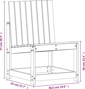 vidaXL vidaXL 3-cz. zestaw wypoczynkowy do ogrodu, lite drewno sosnowe 10