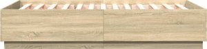 vidaXL vidaXL Rama łóżka, dąb sonoma, 140x200 cm, materiał drewnopochodny 5