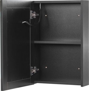 Beliani Szafka łazienkowa wisząca z lustrem LED 40 x 60 cm czarna MALASPINA 4