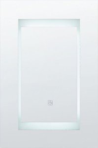 Beliani Szafka łazienkowa wisząca z lustrem LED 40 x 60 cm czarna MALASPINA 5