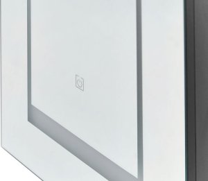 Beliani Szafka łazienkowa wisząca z lustrem LED 40 x 60 cm czarna MALASPINA 9