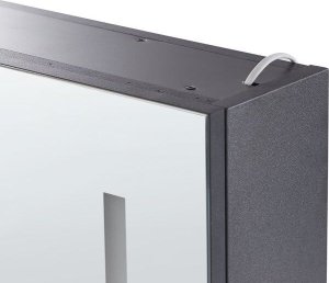 Beliani Szafka łazienkowa wisząca z lustrem LED 60 x 60 czarna CHABUNCO 6