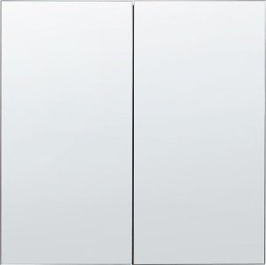 Beliani Szafka łazienkowa wisząca z lustrem 60 x 60 cm czarna NAVARRA 5