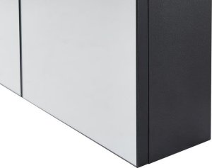 Beliani Szafka łazienkowa wisząca z lustrem 60 x 60 cm czarna NAVARRA 6