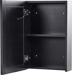 Beliani Szafka łazienkowa wisząca z lustrem LED 40 x 60 cm czarna CONDOR 4