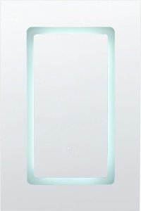 Beliani Szafka łazienkowa wisząca z lustrem LED 40 x 60 cm czarna CONDOR 5