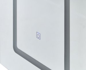 Beliani Szafka łazienkowa wisząca z lustrem LED 40 x 60 cm czarna CONDOR 7