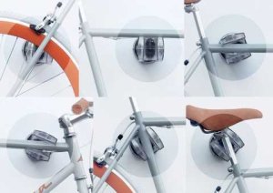 Peruzzo Rowerowy wieszak ścienny Cool Bike Rack czerwony Uniwersalny 2