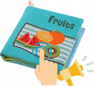 Canpol BOCIOLAND Miękka szeleszcząco - piszcząca książeczka FRUITS  5904501650946 5