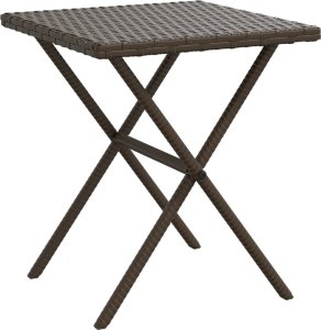 vidaXL vidaXL Leżaki ze stolikiem, 2 szt., brązowe, polirattan 6