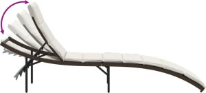 vidaXL vidaXL Leżaki ze stolikiem, 2 szt., brązowe, polirattan 8