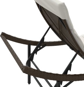 vidaXL vidaXL Leżaki ze stolikiem, 2 szt., brązowe, polirattan 9