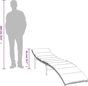 vidaXL vidaXL Leżaki ze stolikiem, 2 szt., brązowe, polirattan 10