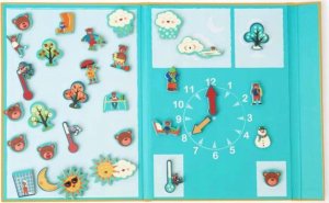 Teka Układanka magnetyczna kształty i kolory Zegar 3