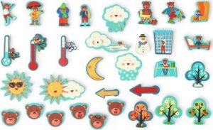 Teka Układanka magnetyczna kształty i kolory Zegar 5