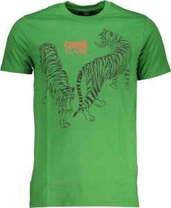 Cavalli Class ZIELONY T-SHIRT MĘSKI Z KRÓTKIM RĘKAWEM KLASY CAVALLI M 1