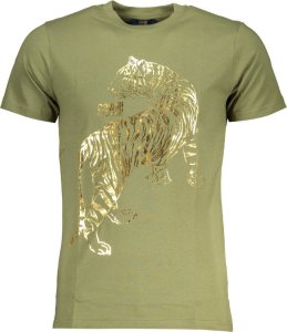 Cavalli Class ZIELONY T-SHIRT MĘSKI Z KRÓTKIM RĘKAWEM KLASY CAVALLI 2XL 1