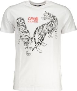 Cavalli Class T-SHIRT MĘSKI Z KRÓTKIM RĘKAWEM KLASY CAVALLI BIAŁY 2XL 1