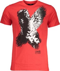 Cavalli Class T-SHIRT MĘSKI Z KRÓTKIM RĘKAWEM KLASY CAVALLI CZERWONY 2XL 1