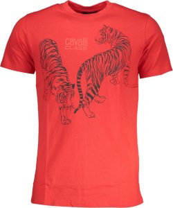 Cavalli Class T-SHIRT MĘSKI Z KRÓTKIM RĘKAWEM KLASY CAVALLI CZERWONY M 1