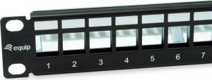 Equip Equip Patchpanel 12x Cat6A 10" FTP 1HE Keystone Montage   sw 3