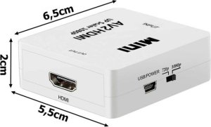 Adapter AV Sourcing RCA - HDMI (+Audio) Converter White 2