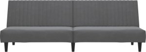 vidaXL 2-osobowa kanapa, ciemnoszara, tapicerowana aksamitem 5