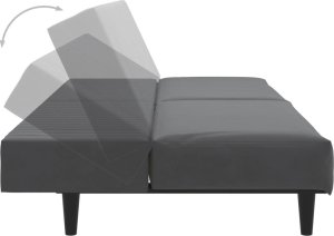 vidaXL 2-osobowa kanapa, ciemnoszara, tapicerowana aksamitem 7